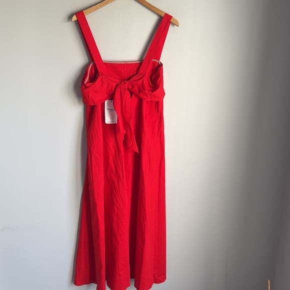 NEW Theory Tie Back linen blend  Midi Dress XL - Picture 4 of 16